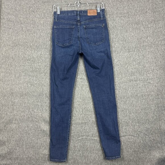 Madewell 10" High Rise Skinny Womens SIze 27T (27X29.5") Blue Denim Jeans - Picture 8 of 14
